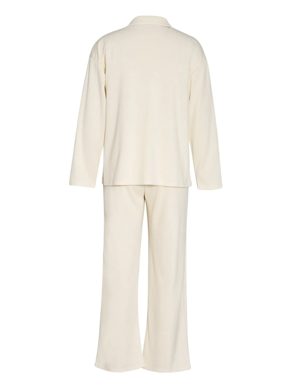 Hazel Blues® |  Collared Neck Long Sleeve Top and Drawstring Pants Set