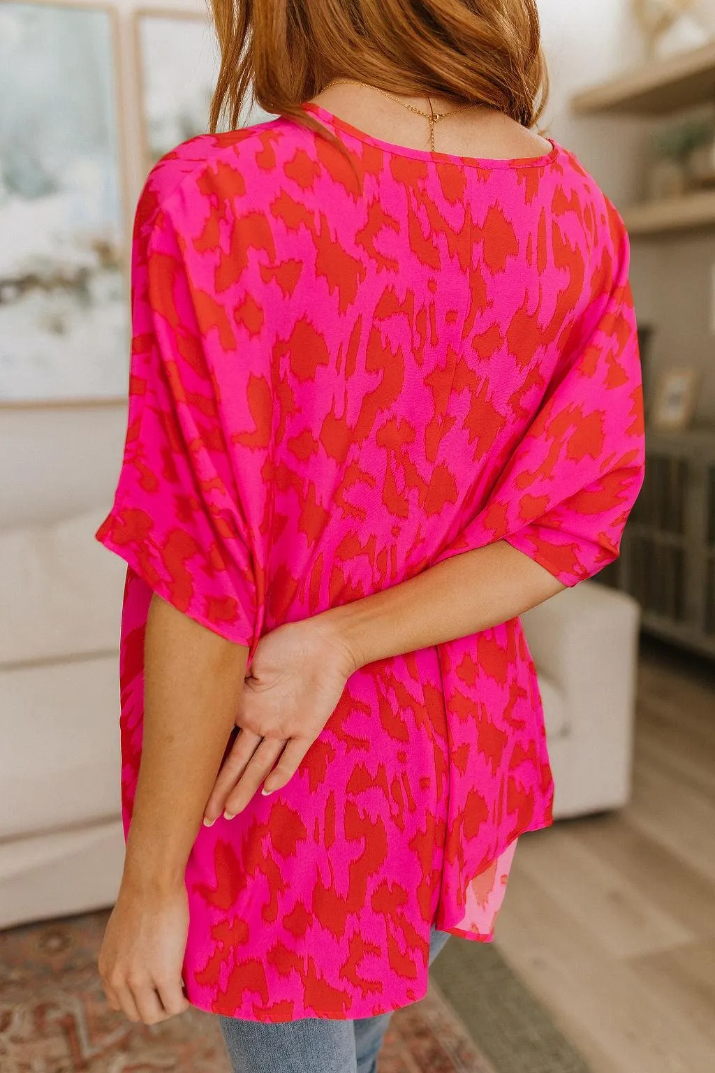 Hazel Blues® |  Unforgettable V-Neck Animal Print Blouse