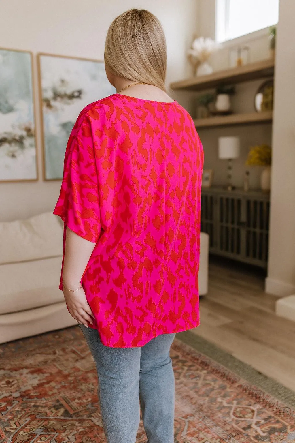 Hazel Blues® |  Unforgettable V-Neck Animal Print Blouse