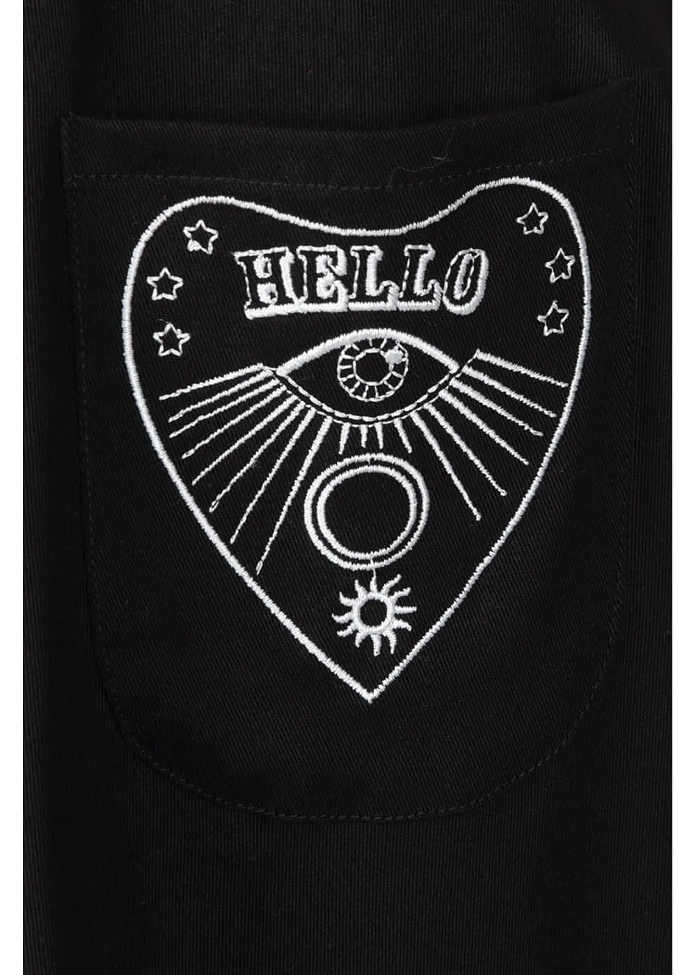 Hell Bunny Samara Ouija 60's Pinafore Jurk Zwart