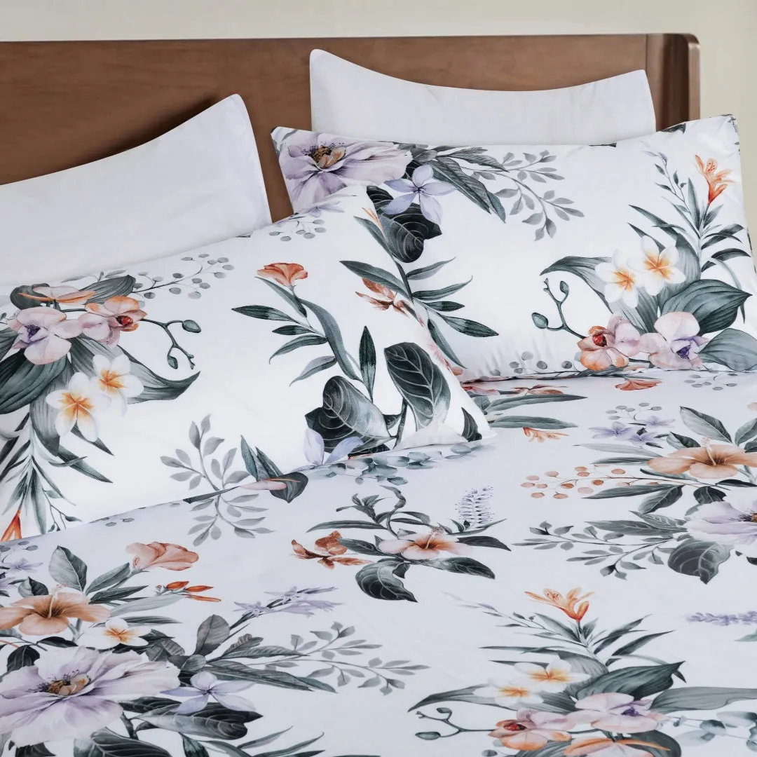 Hillcrest Comfy Lux Printed 988TC Fitted Sheet Set – Floris (Online Exclusive)