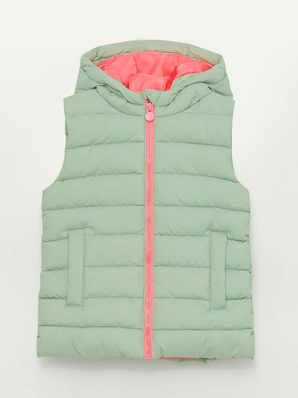 Hooded Girls Puffer Vest