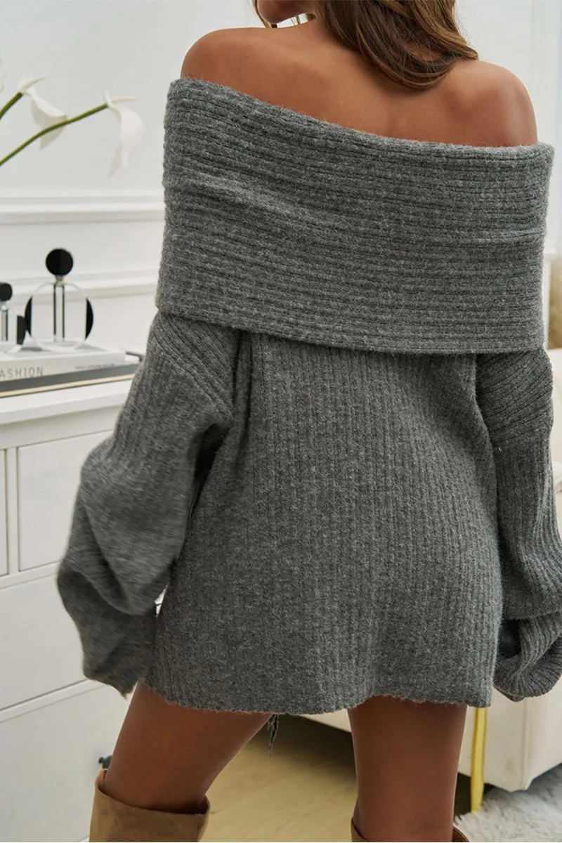 HWQ1228 Off-Shoulder Sweater Top