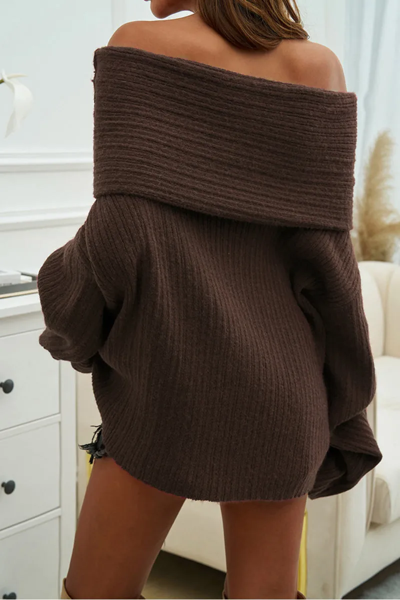 HWQ1228 Off-Shoulder Sweater Top