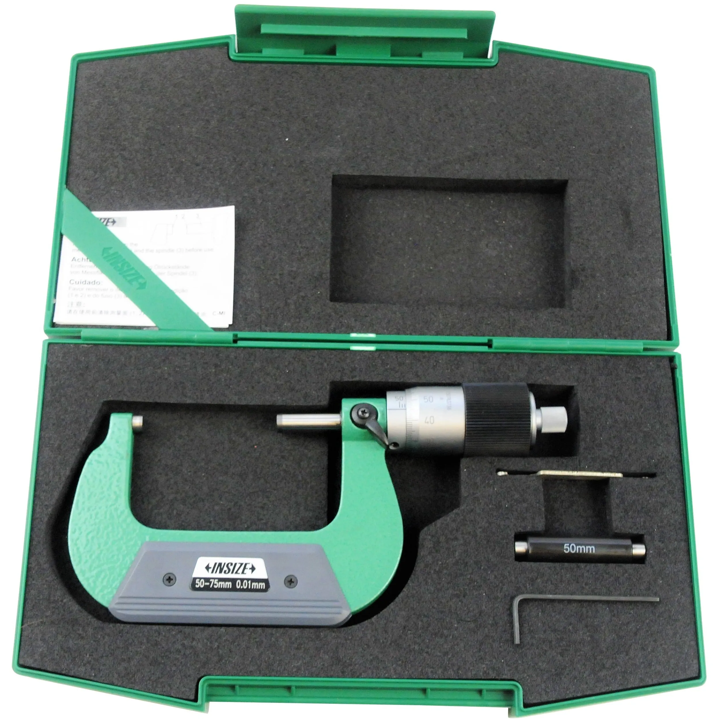 Insize Outside Micrometer Quick Feeding  50-75mm Range Series 3208-75B