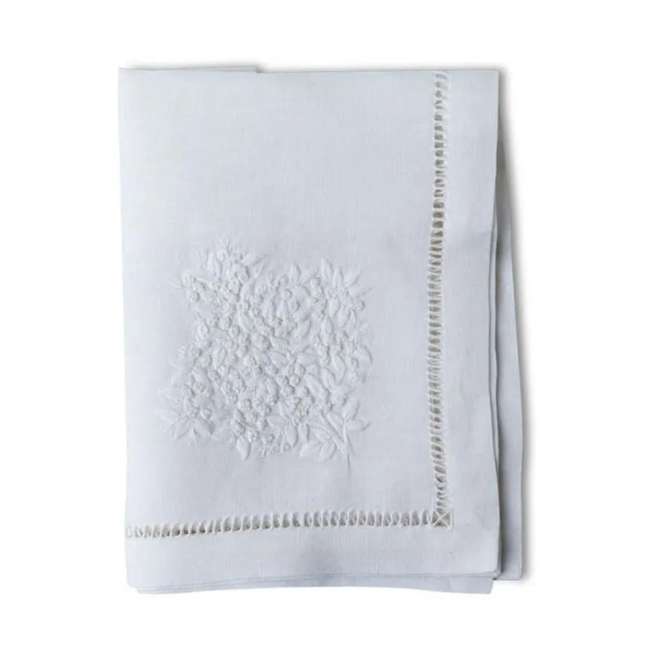Jardin Floral Embroidered Linen Napkins, Set of 4