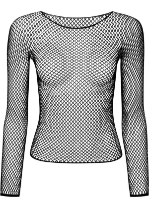Killstar Hellrazor Fishnet 80's Top Zwart