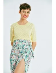 Knit Short Sleeve Sweater