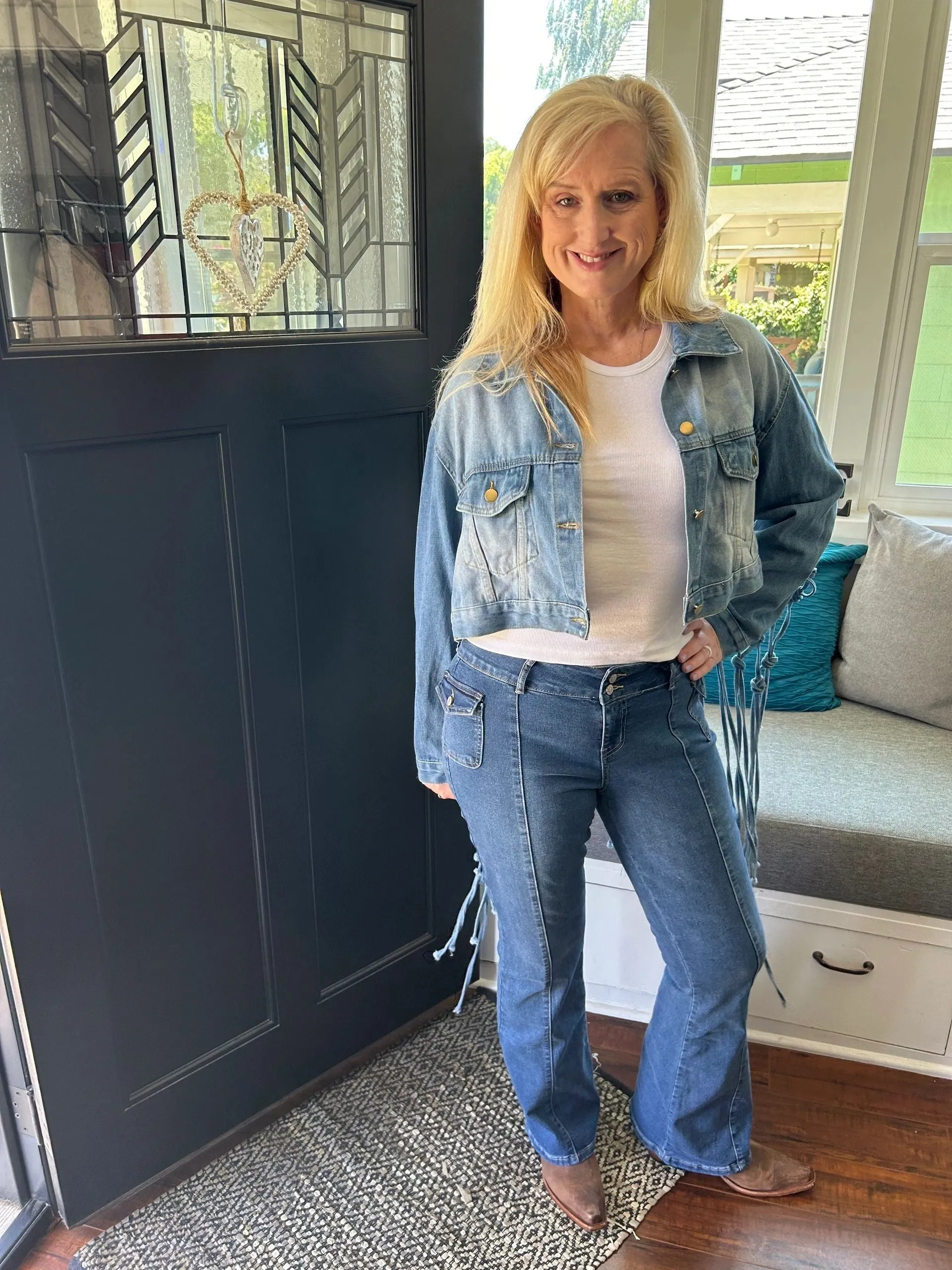 Knotted Denim Statement Jacket