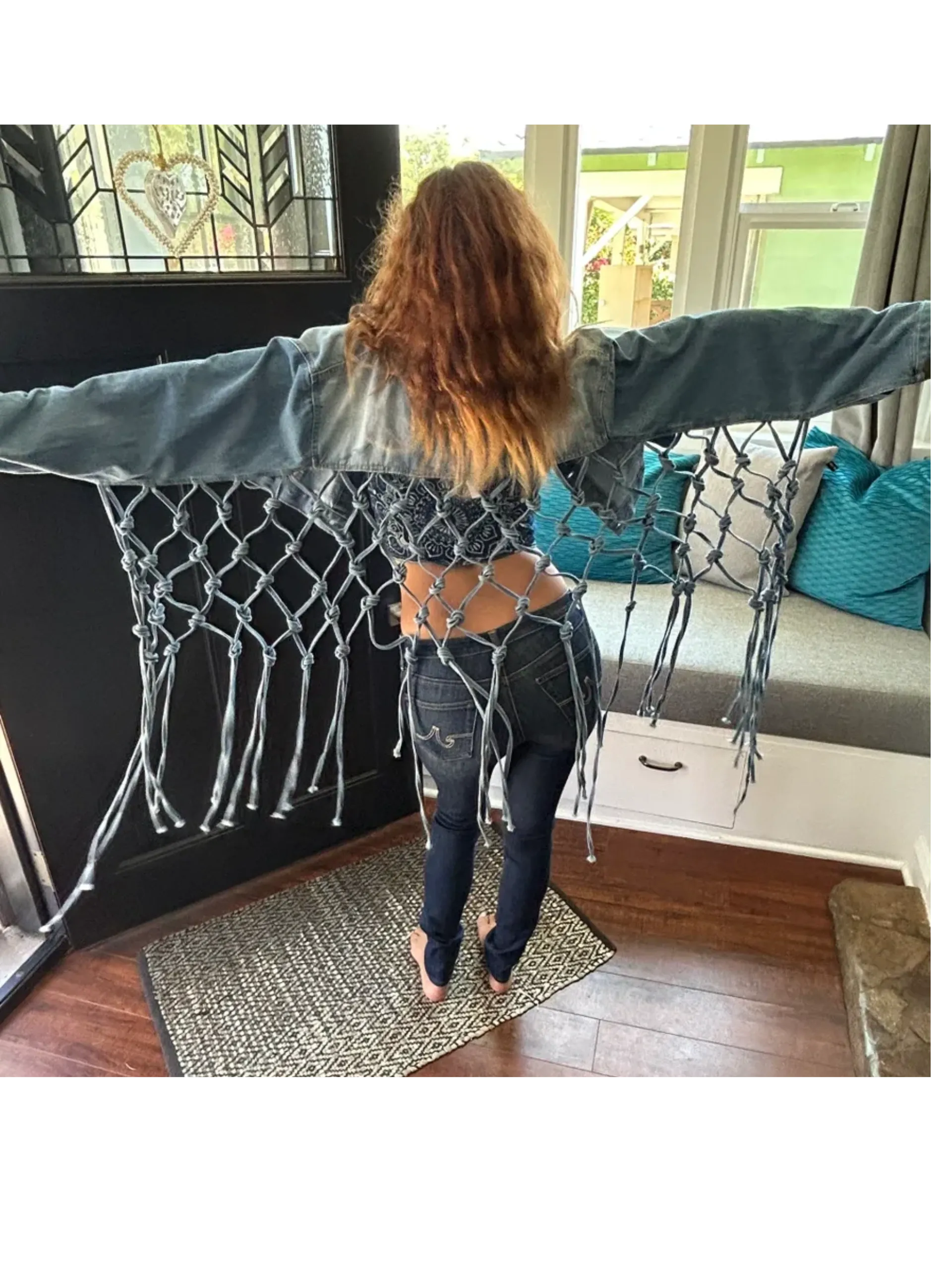 Knotted Denim Statement Jacket