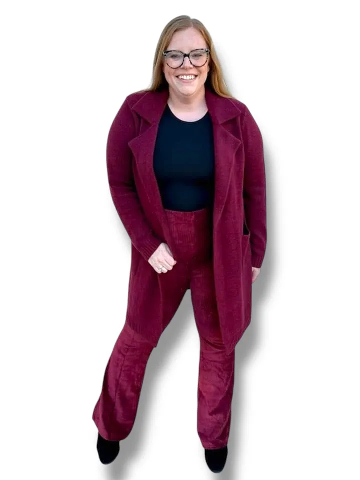 Kylie - Solid Windsor Wine Red