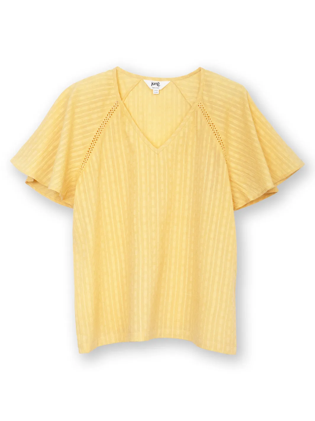 Laymore jacquard stripe blouse sand
