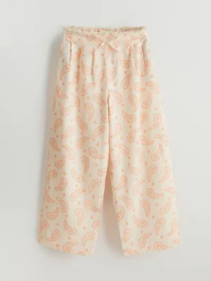 LCW Kids Beige Elastic Waist Girls Trousers