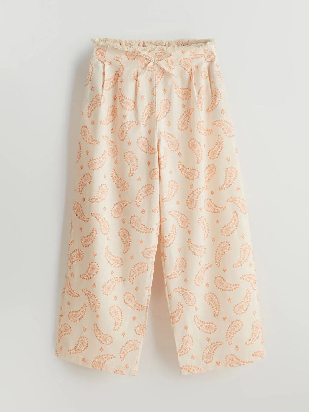 LCW Kids Beige Elastic Waist Girls Trousers