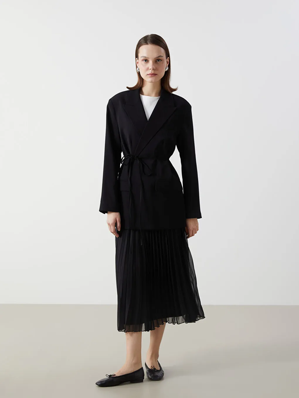 LCW Modest Beige Women Blazer Jacket