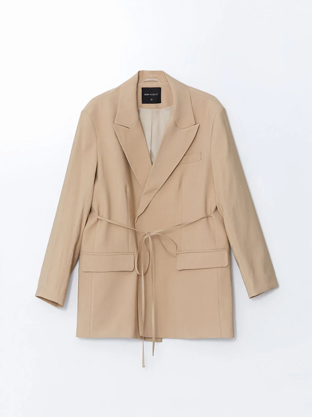 LCW Modest Beige Women Blazer Jacket