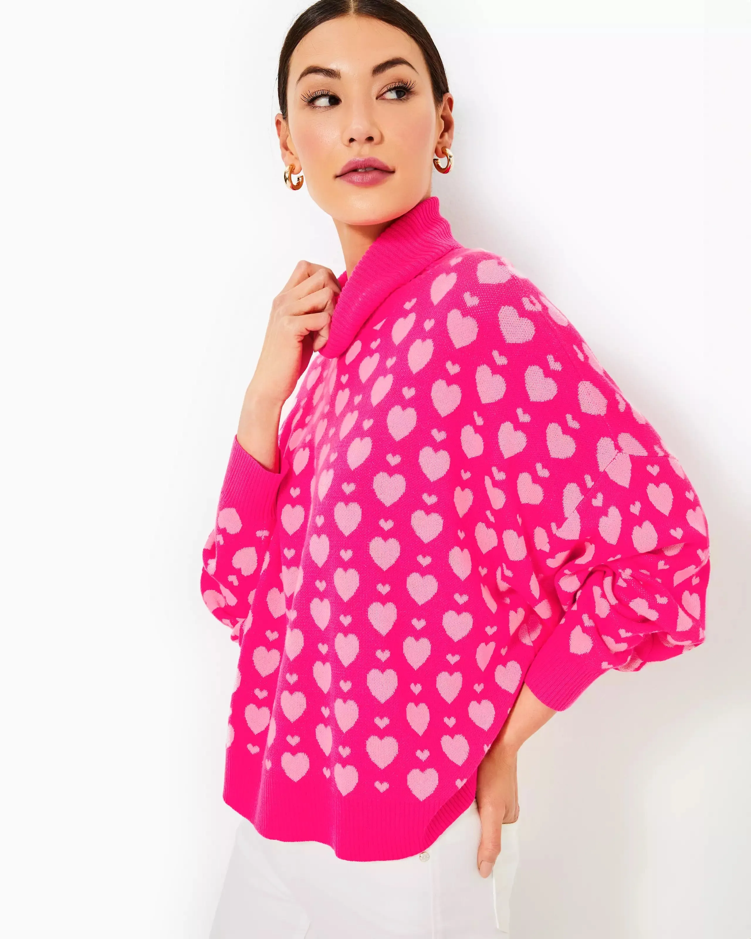 Liggy Sweater - Passion Fruit Pink Valentine Heart Jacquard