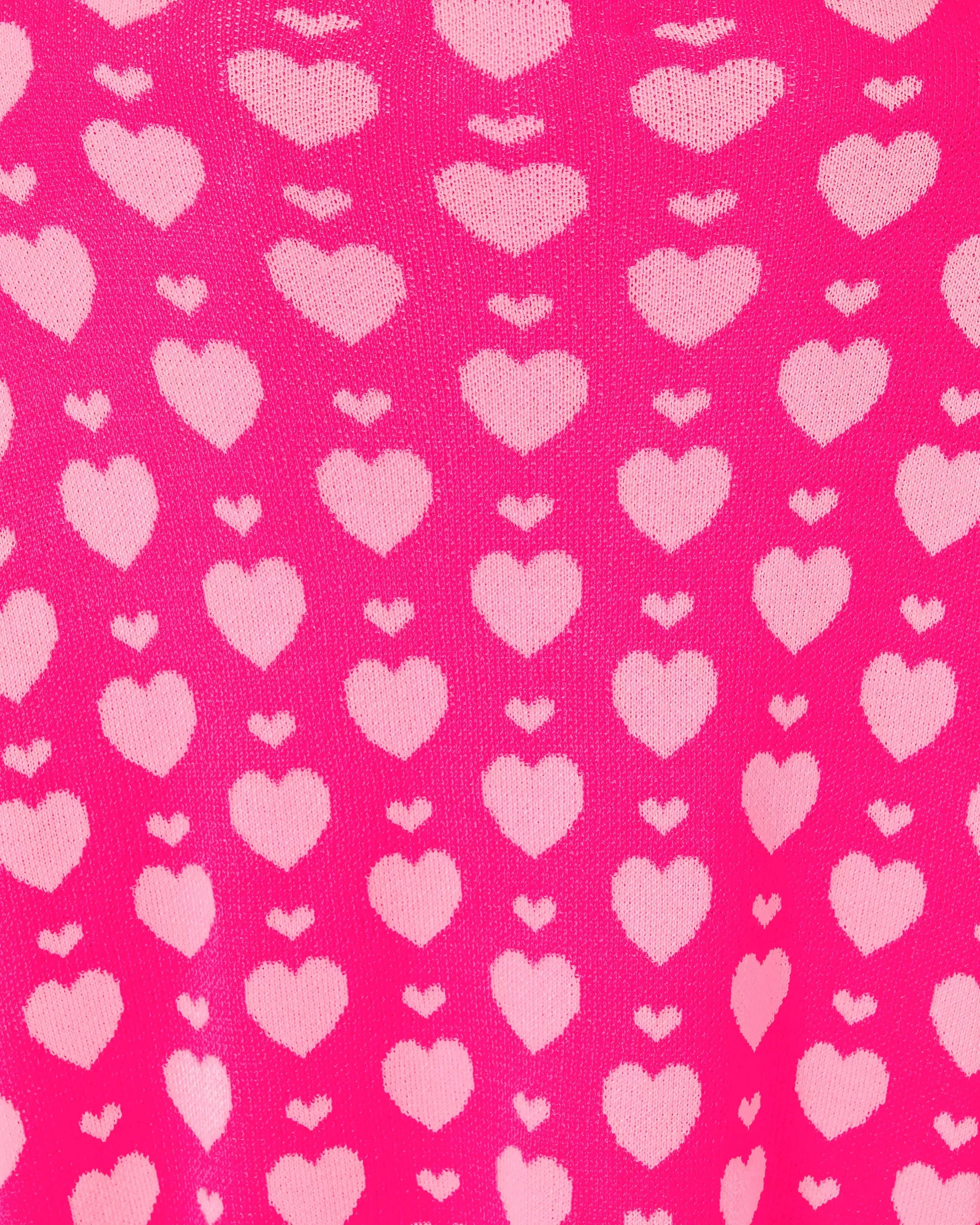 Liggy Sweater - Passion Fruit Pink Valentine Heart Jacquard