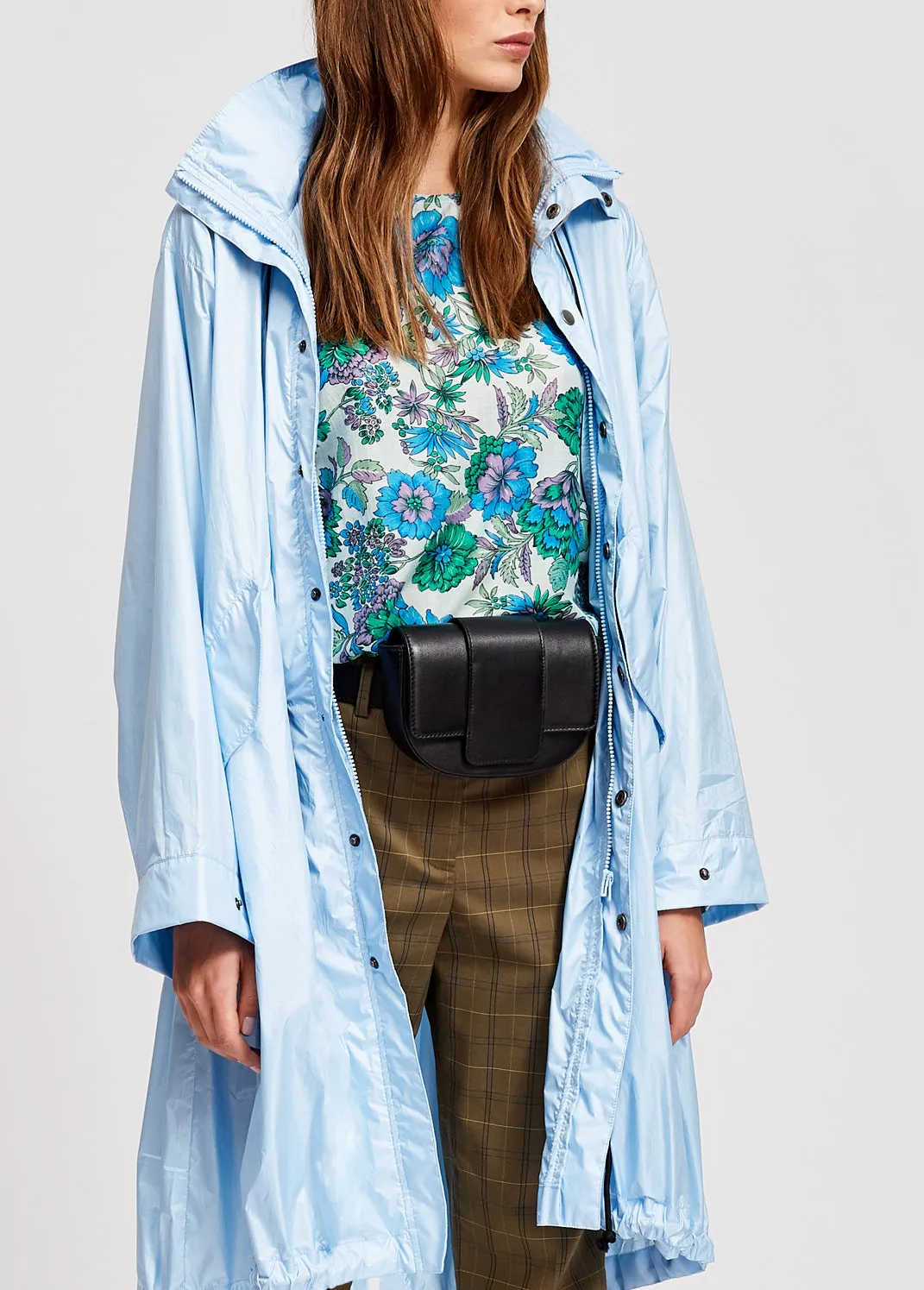 Light blue spring rain jacket