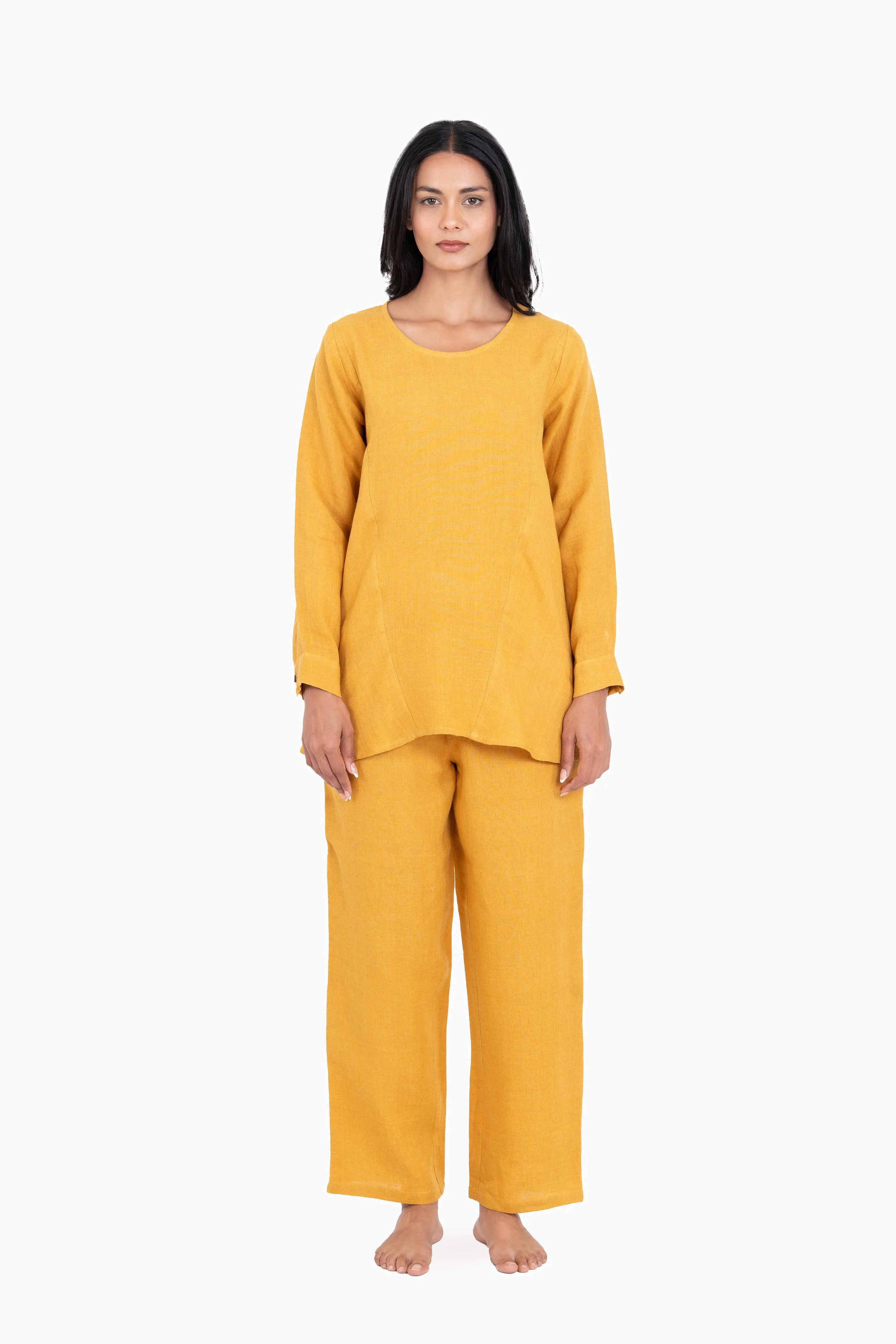Linen Candace Co-Ord Set-Pacific Blue