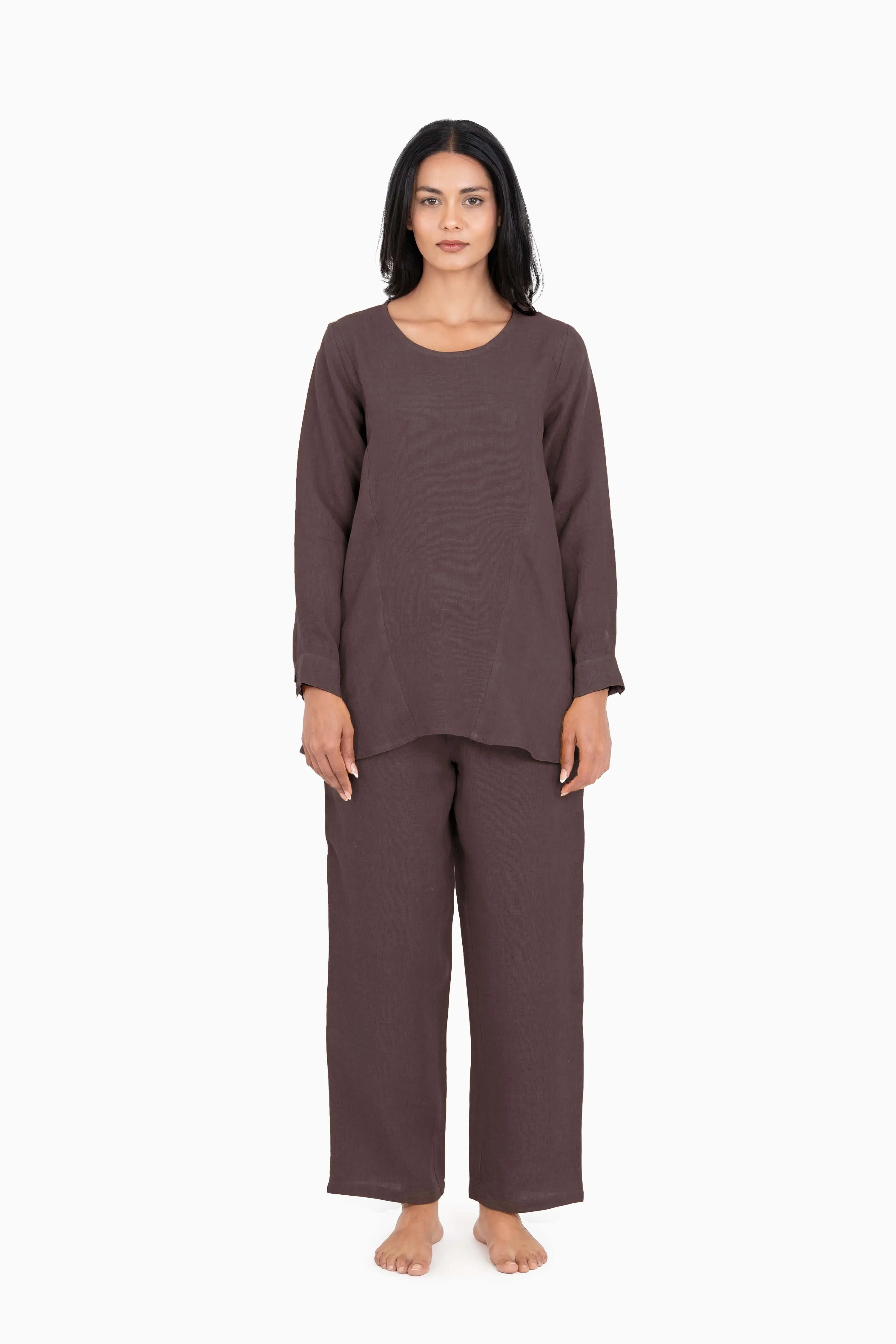 Linen Candace Co-Ord Set-Pacific Blue