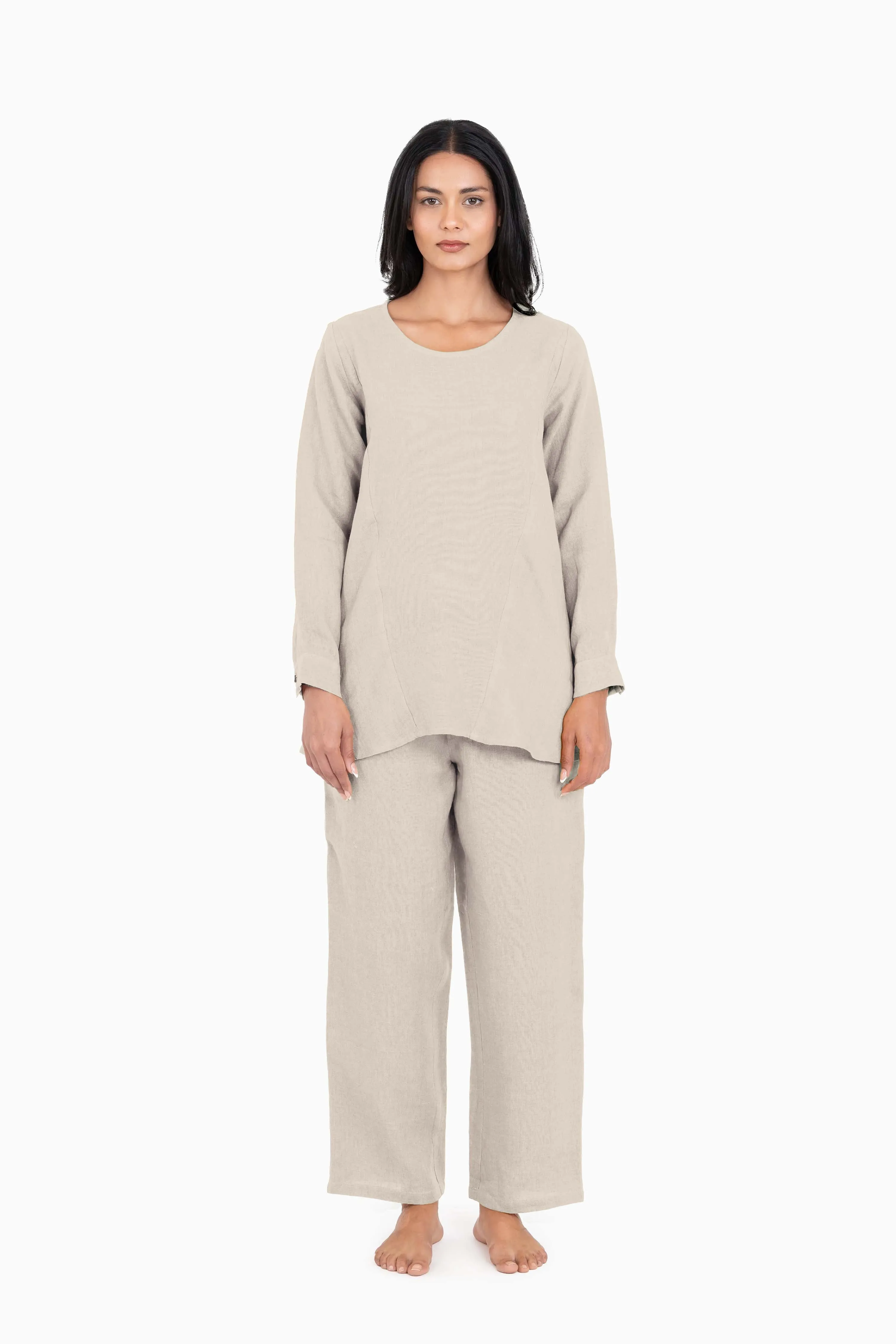 Linen Candace Co-Ord Set-Pacific Blue