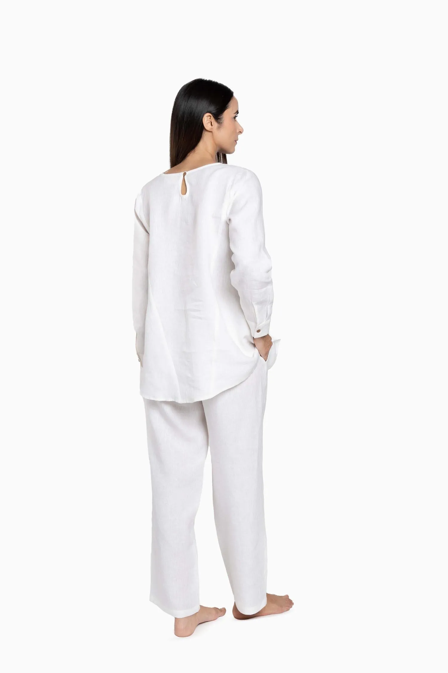 Linen Candace Co-Ord Set-Pacific Blue