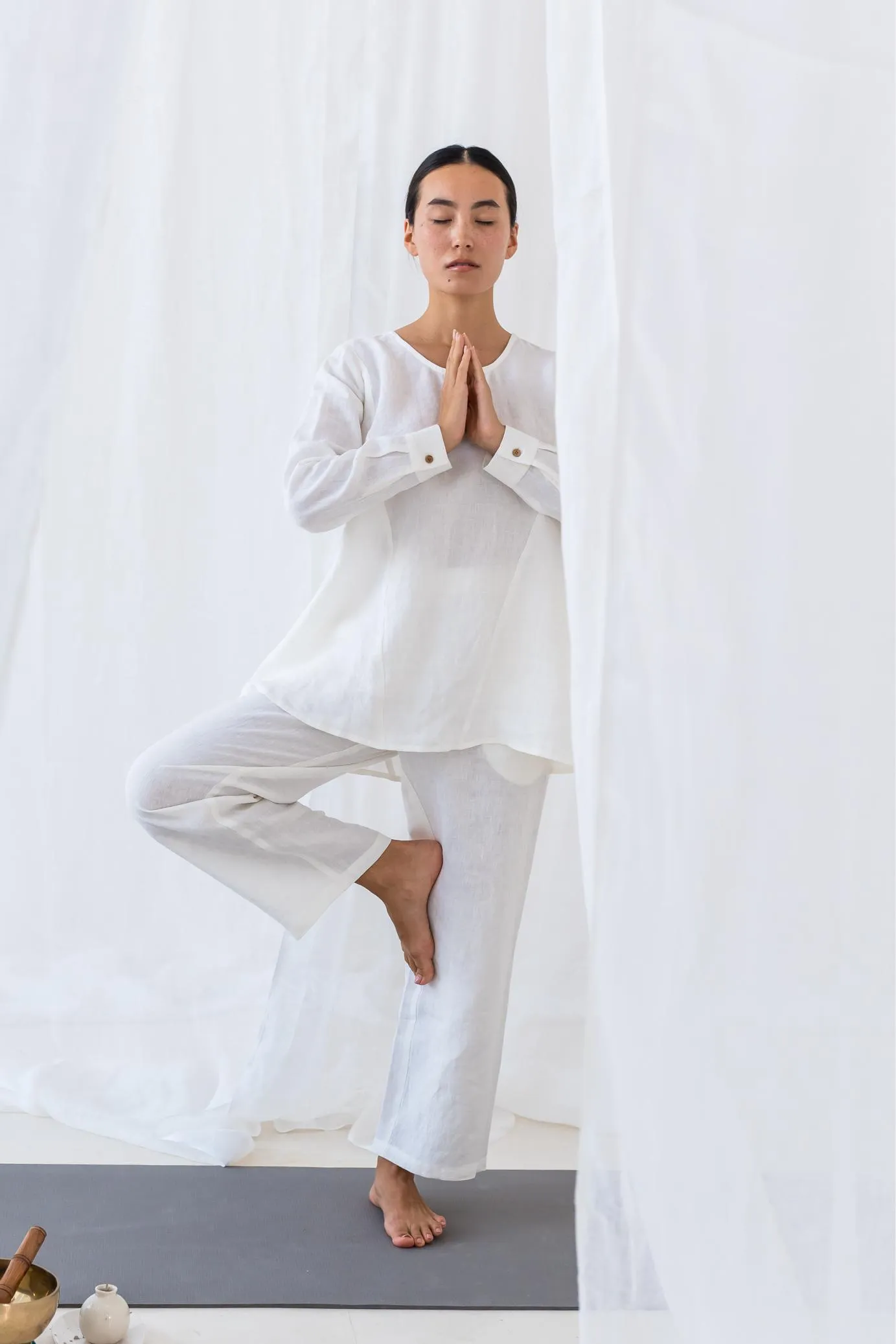 Linen Candace Co-Ord Set-Pacific Blue