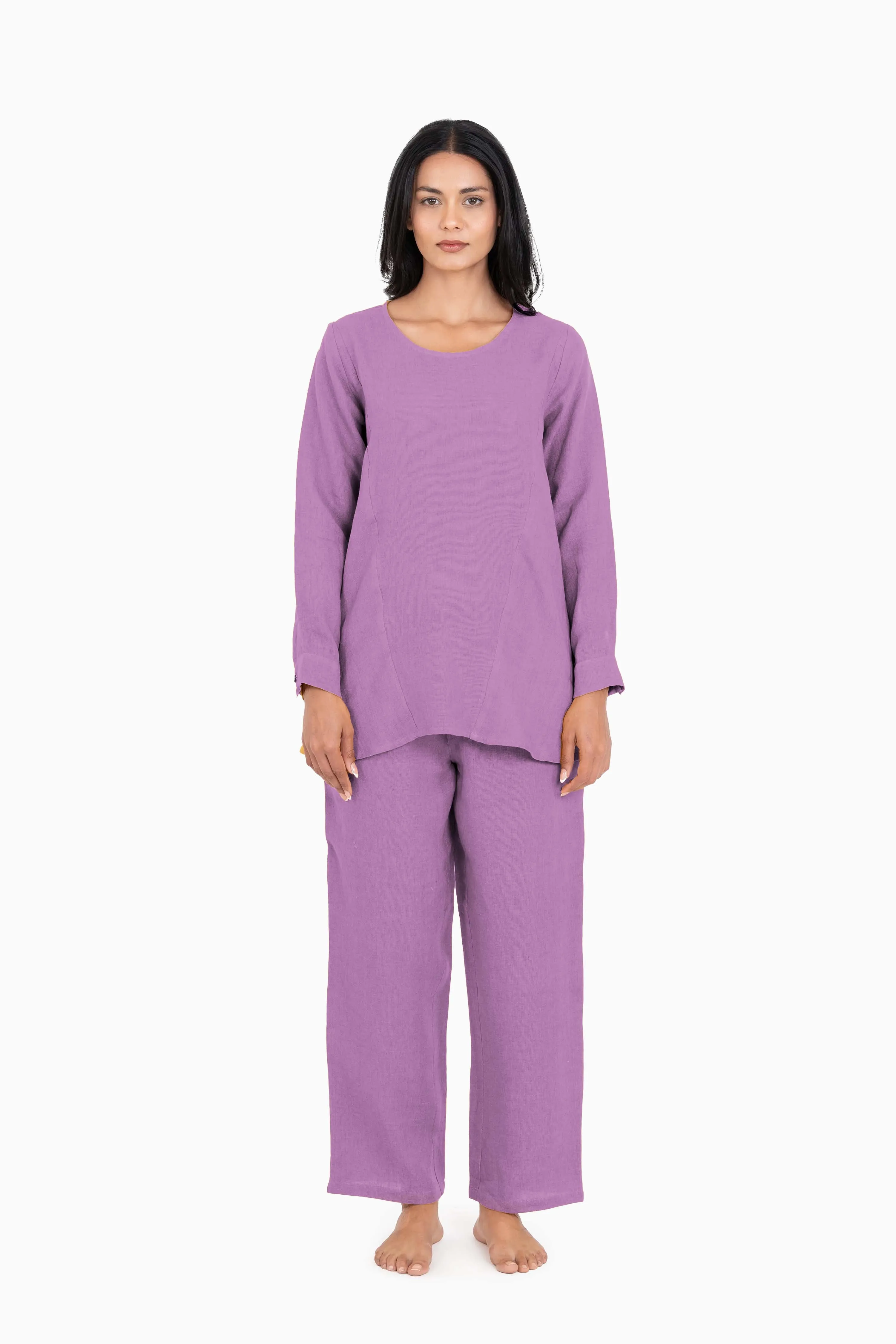 Linen Candace Co-Ord Set-Pacific Blue