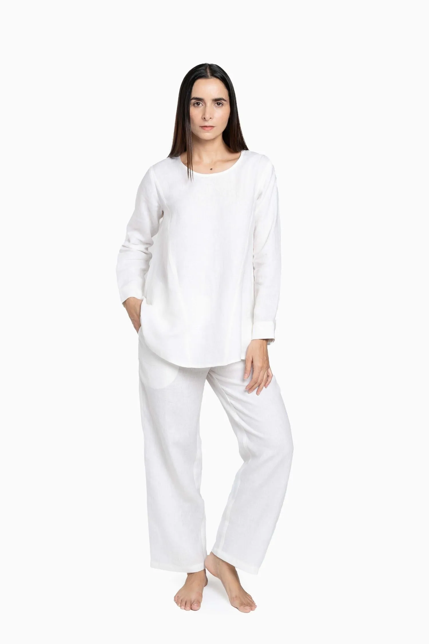 Linen Candace Co-Ord Set-Pacific Blue
