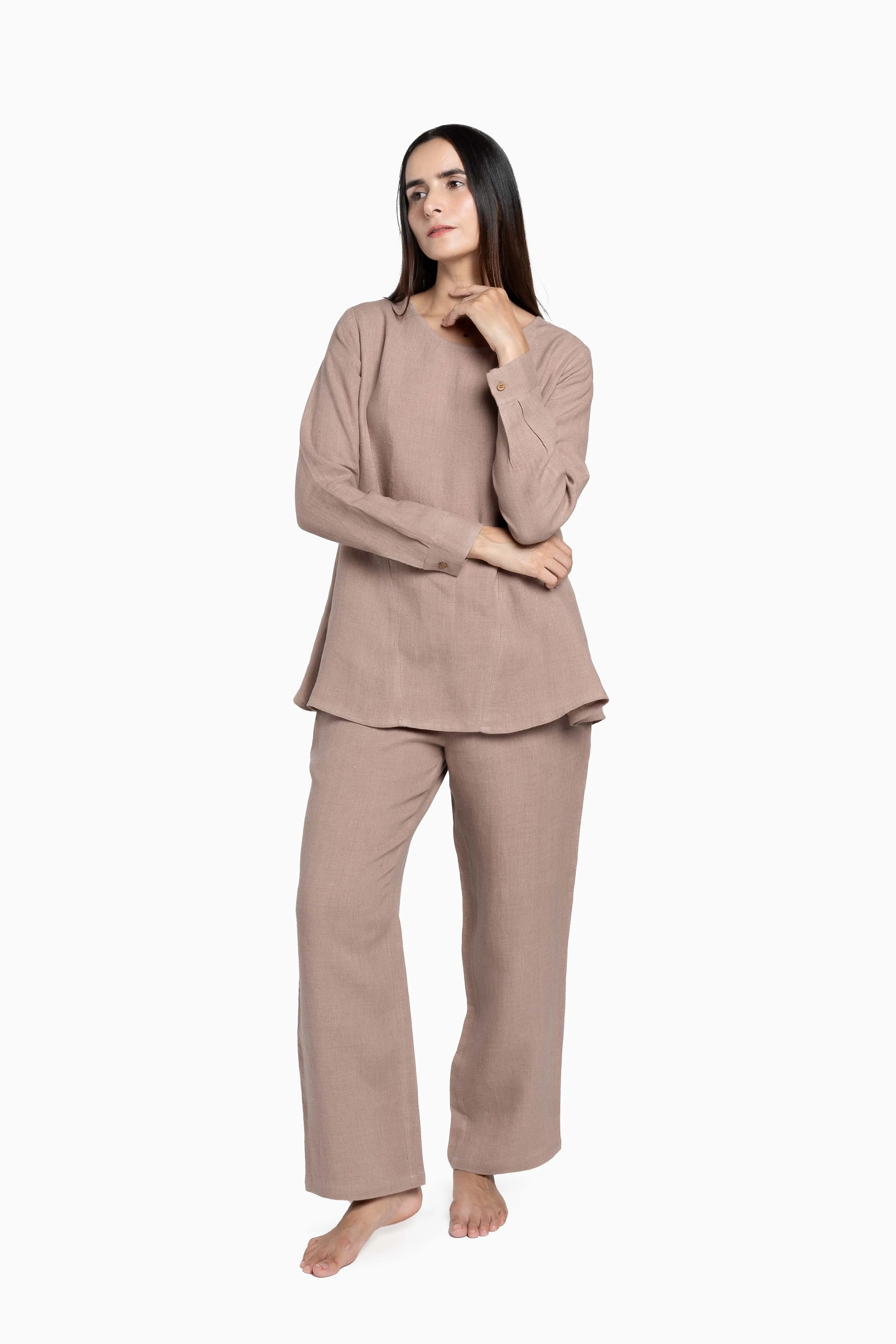 Linen Candace Co-Ord Set-Pacific Blue