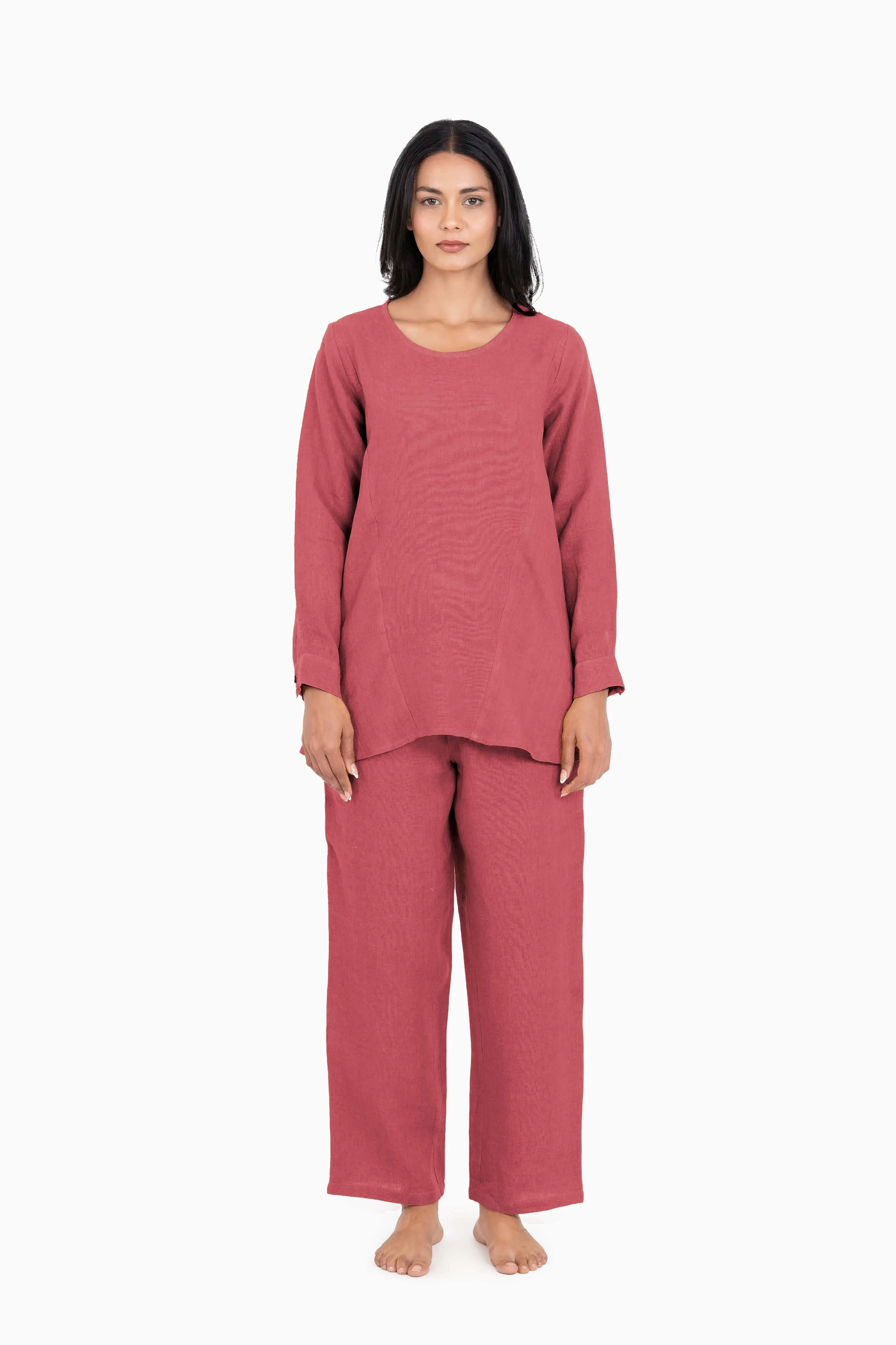 Linen Candace Co-Ord Set-Pacific Blue