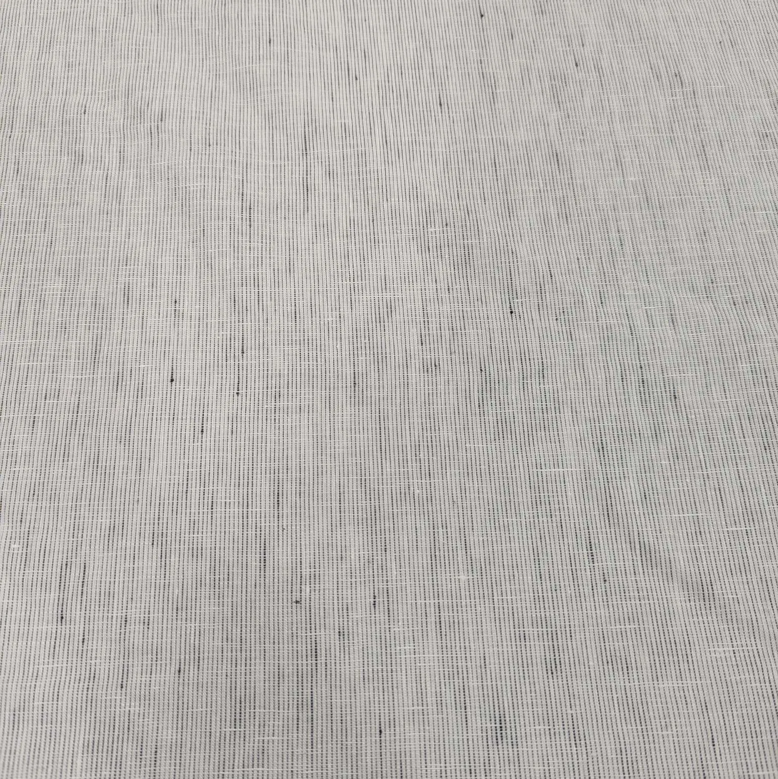 Linen, Fine Pinstripe Charcoal