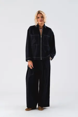 LOLLYS LAUNDRY Khai Jacket | Dark Blue