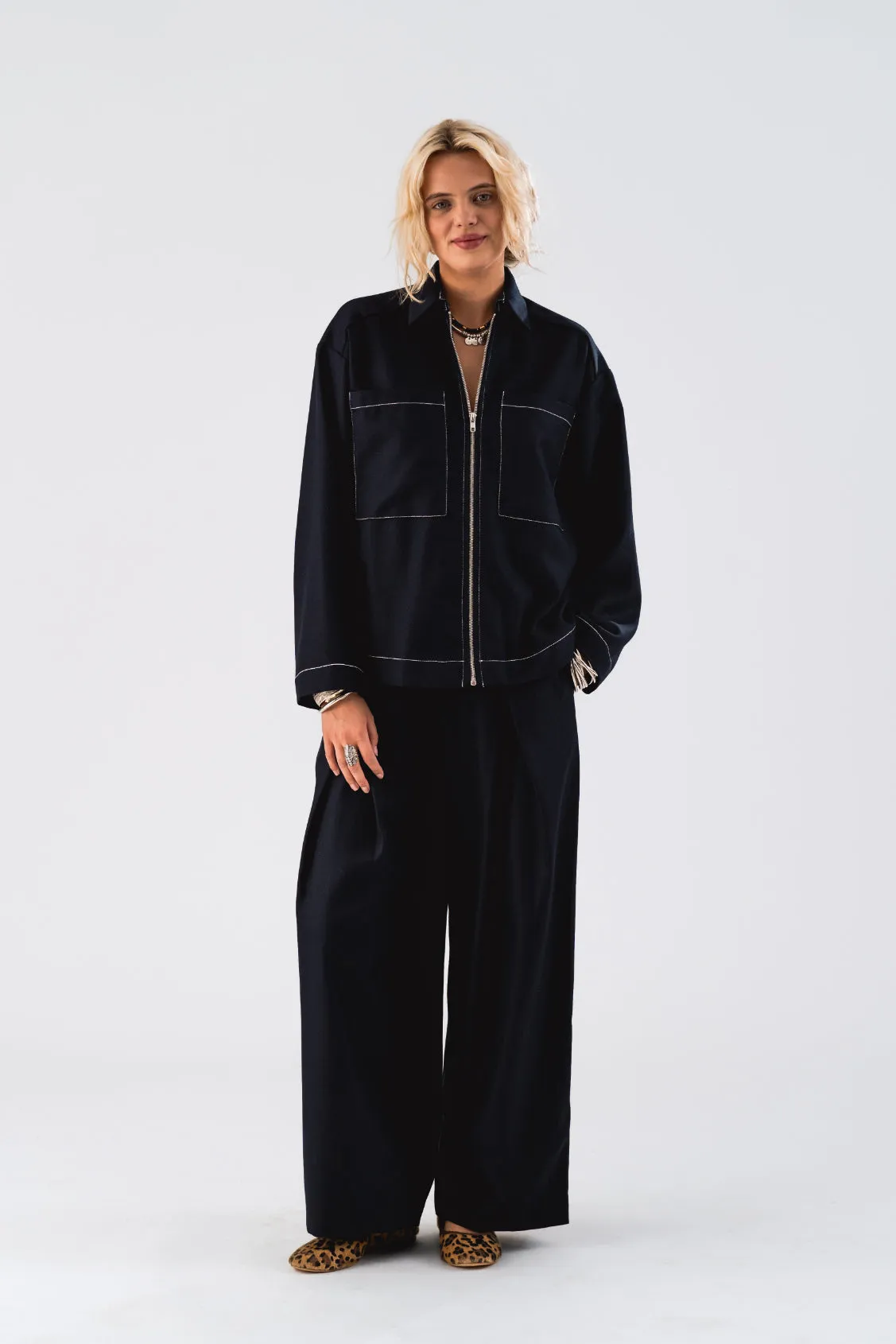 LOLLYS LAUNDRY Khai Jacket | Dark Blue