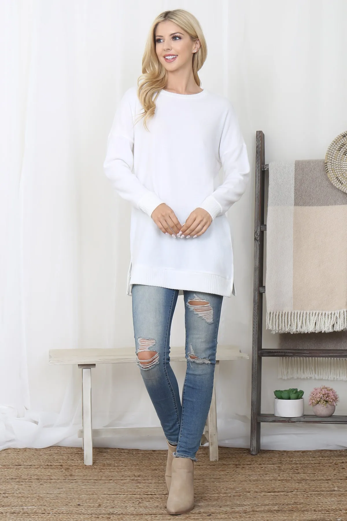 Long Sleeve Mir PD Brush Sweater Top