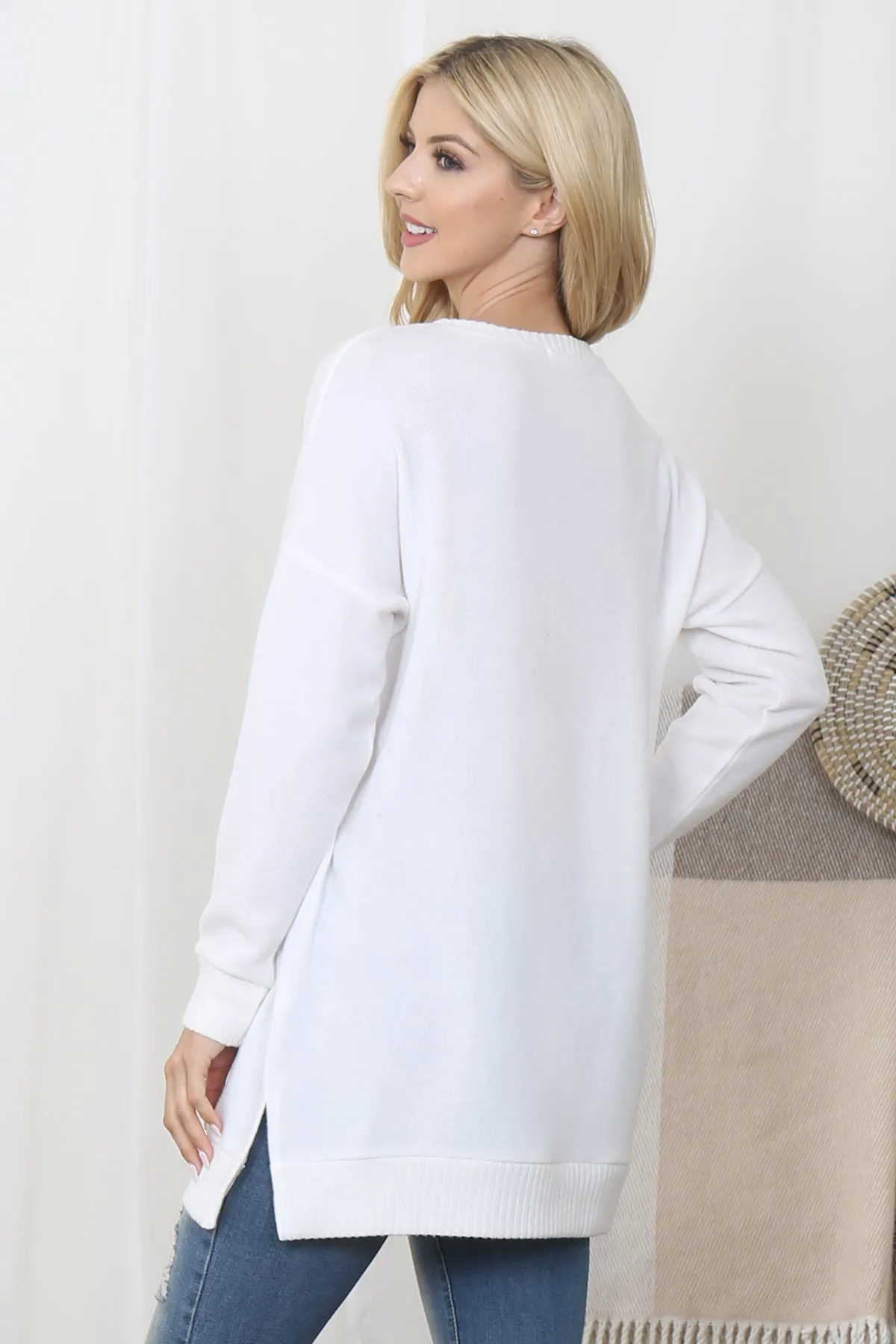 Long Sleeve Mir PD Brush Sweater Top