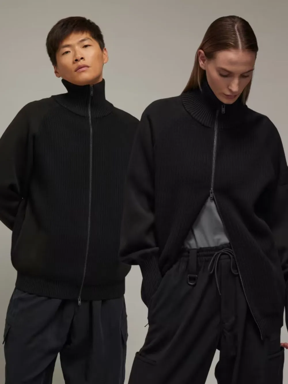 Loose Fit Funnel-Neck Knit Sweater