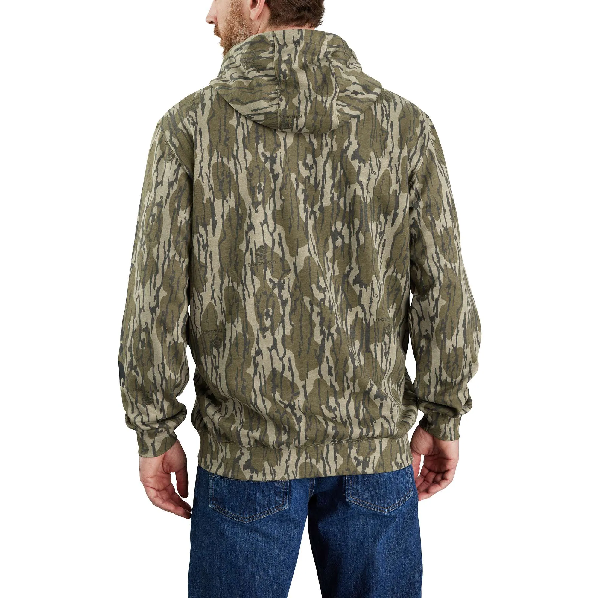 Loose Fit Midweight Camo Sleeve Graphic Sweatshirt