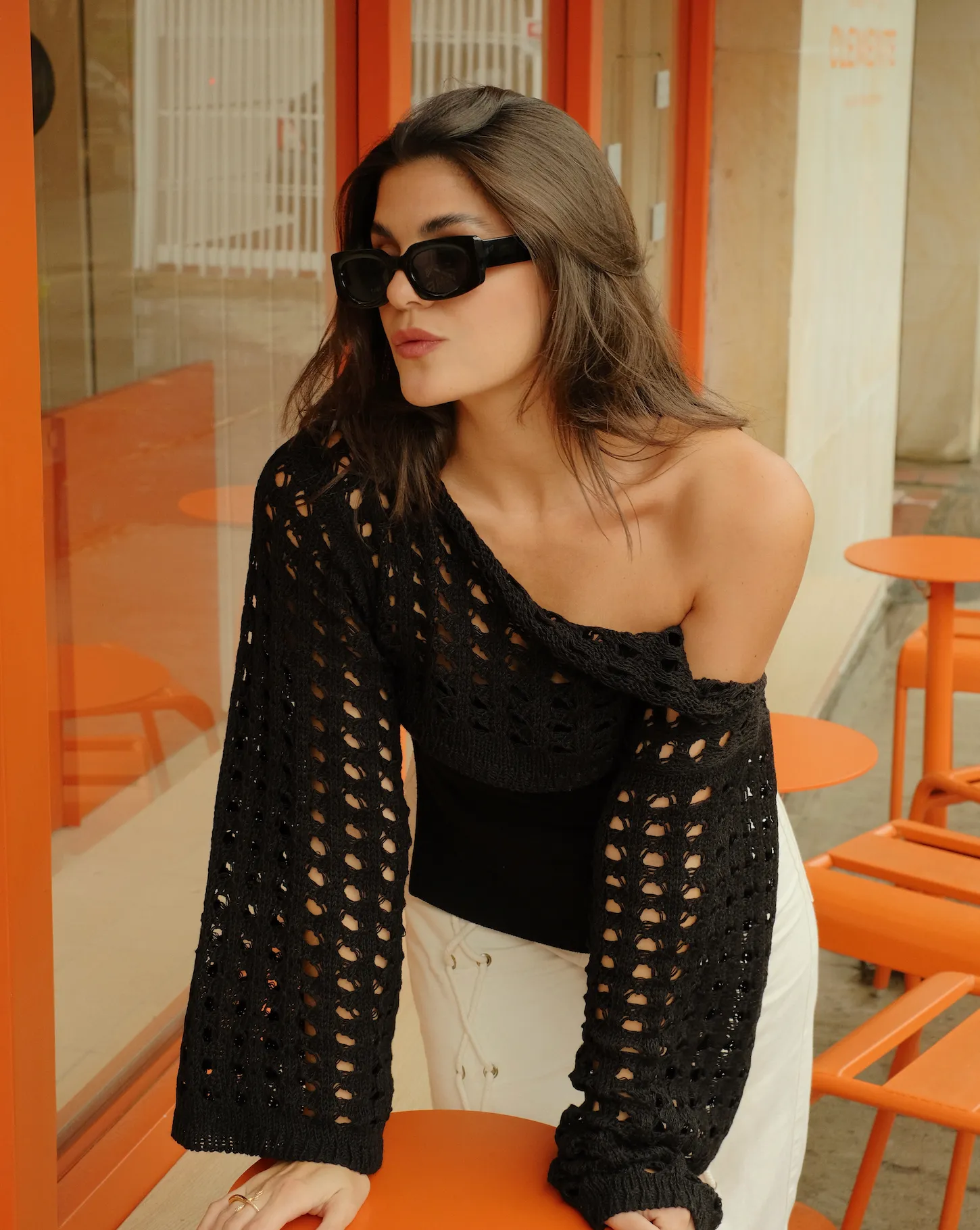 Manguitos mesh not so basic Top