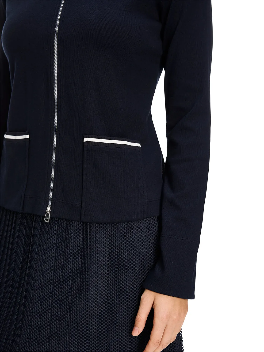 Marc Cain Light jacket in cotton rib YS 31.12 J55 - Pre-Order May Delivery