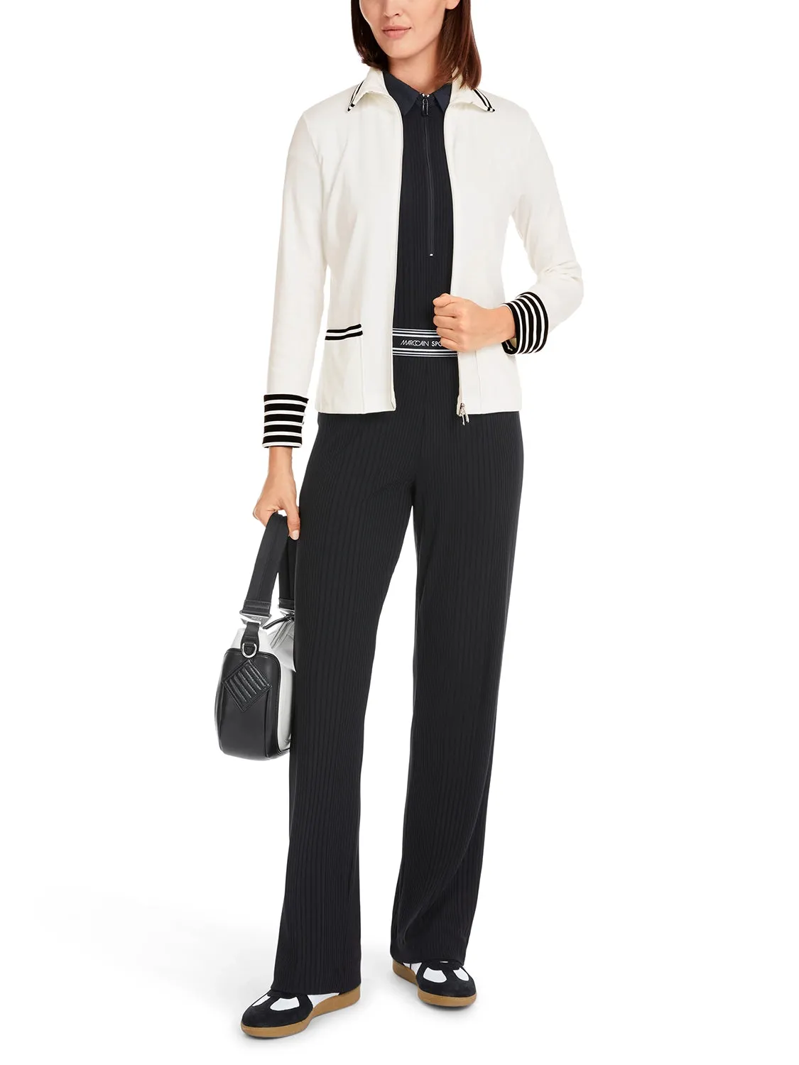 Marc Cain Light jacket in cotton rib YS 31.12 J55 - Pre-Order May Delivery