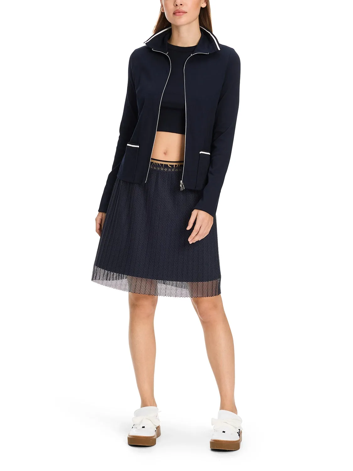 Marc Cain Light jacket in cotton rib YS 31.12 J55 - Pre-Order May Delivery