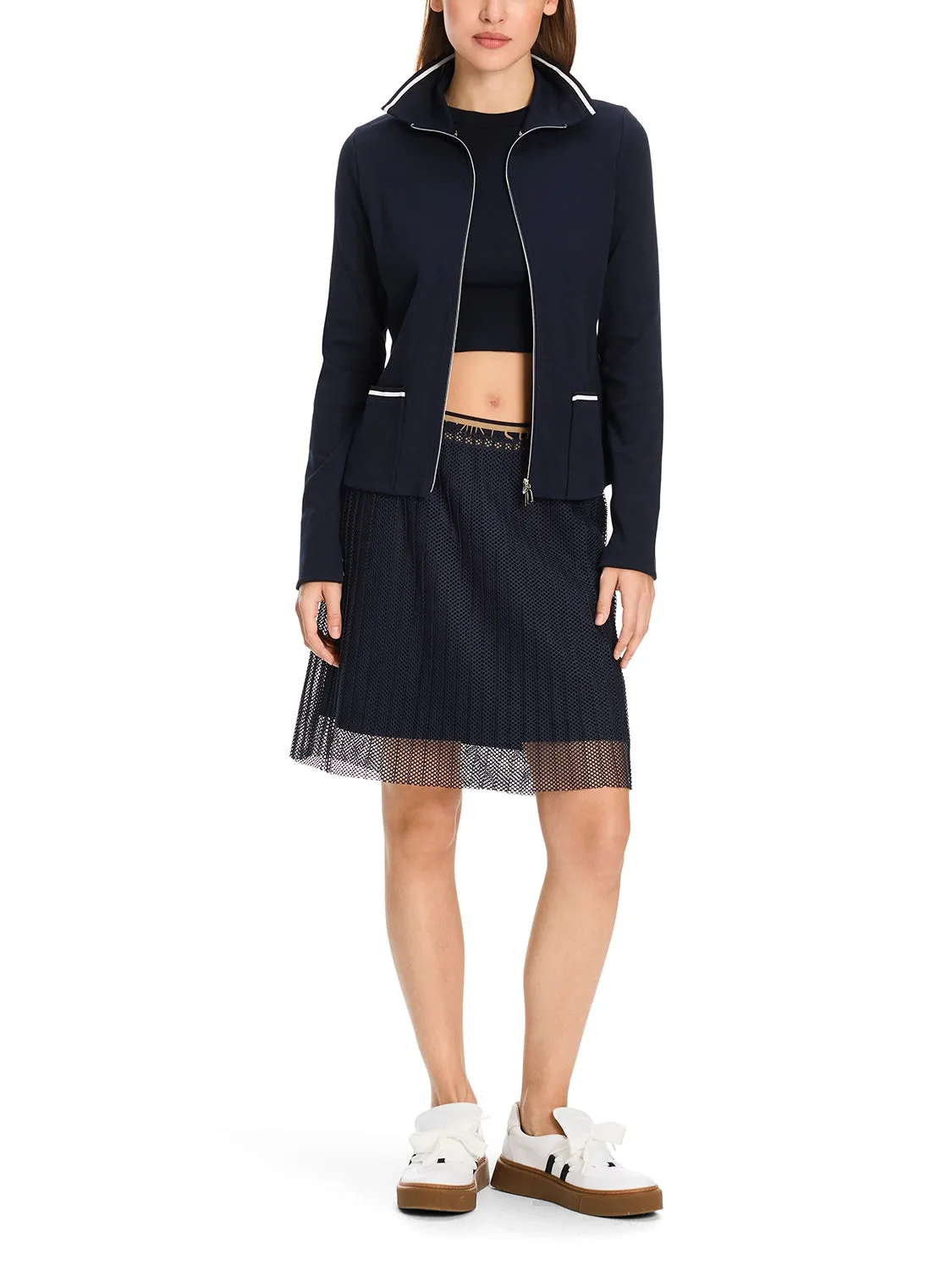 Marc Cain Light jacket in cotton rib YS 31.12 J55 - Pre-Order May Delivery