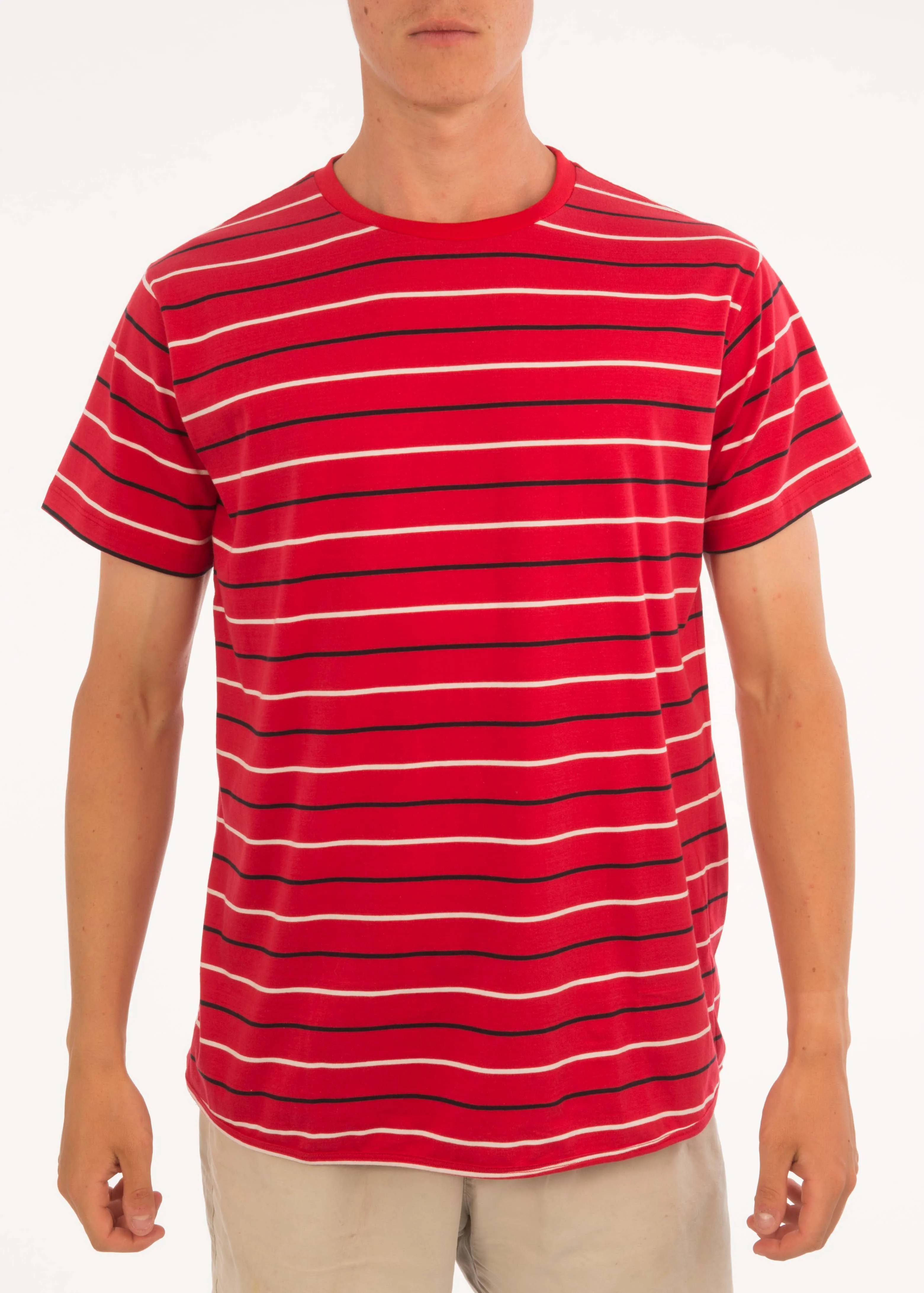 Medium Stripe Round Neck Tee
