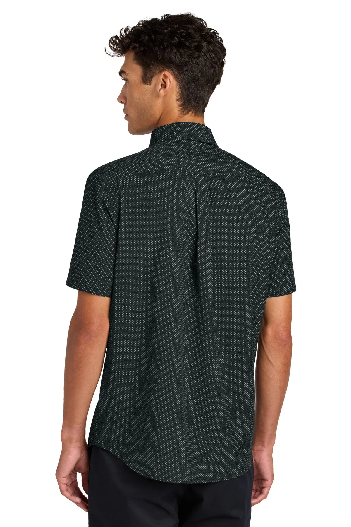 Mercer Mettle Short Sleeve UV Capital Tech Shirt MM2006 Deep Black Triangle Print
