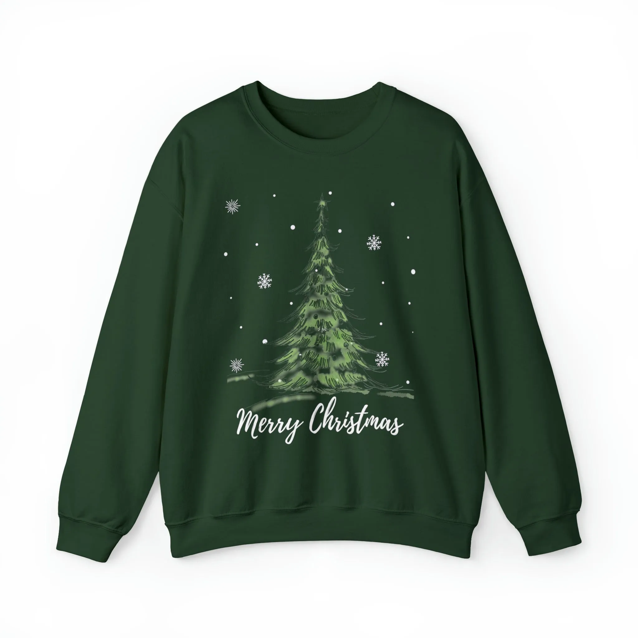 Merry Christmas Tree Crewneck Sweatshirt (Season)