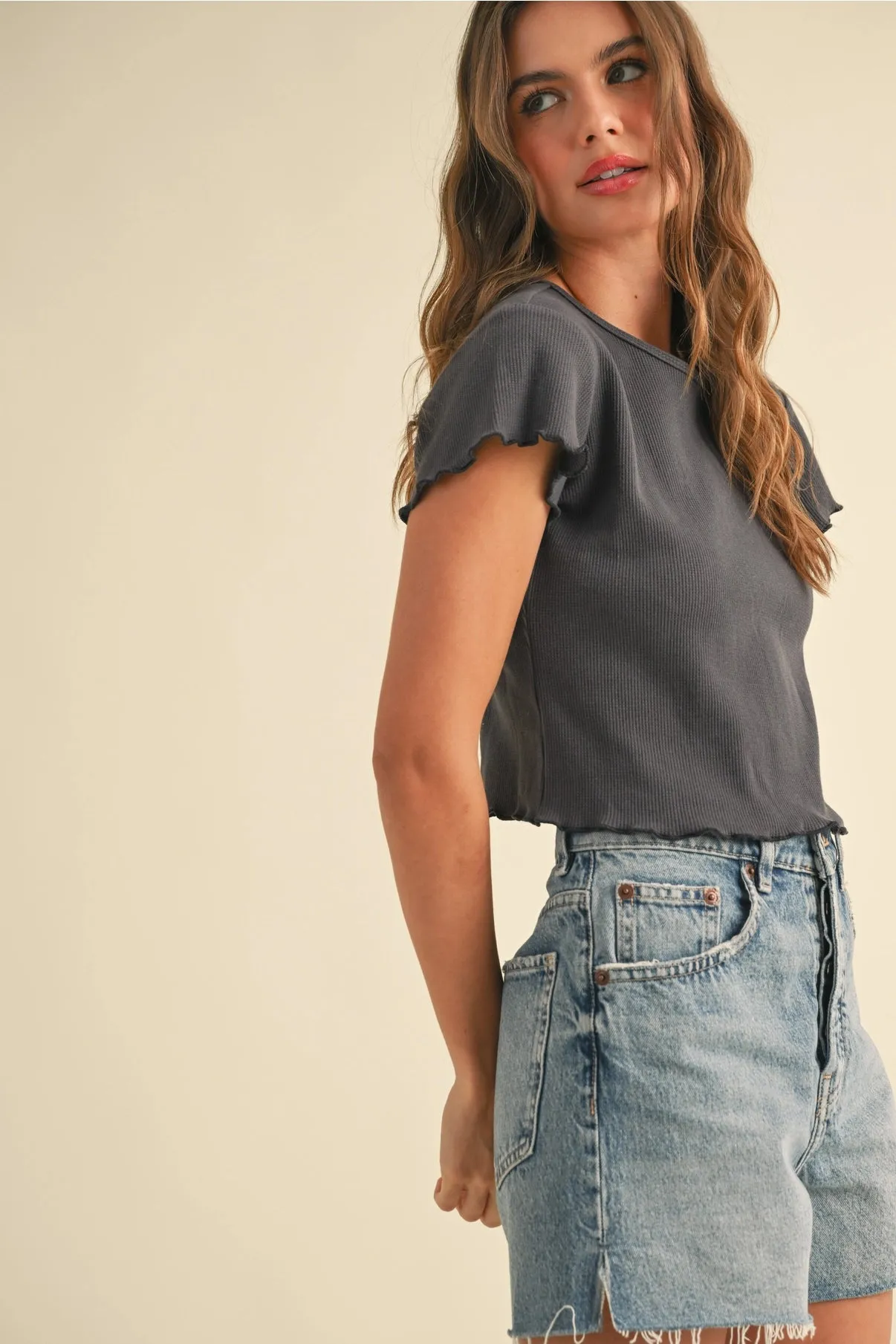 Mini Ruffle Short Sleeve