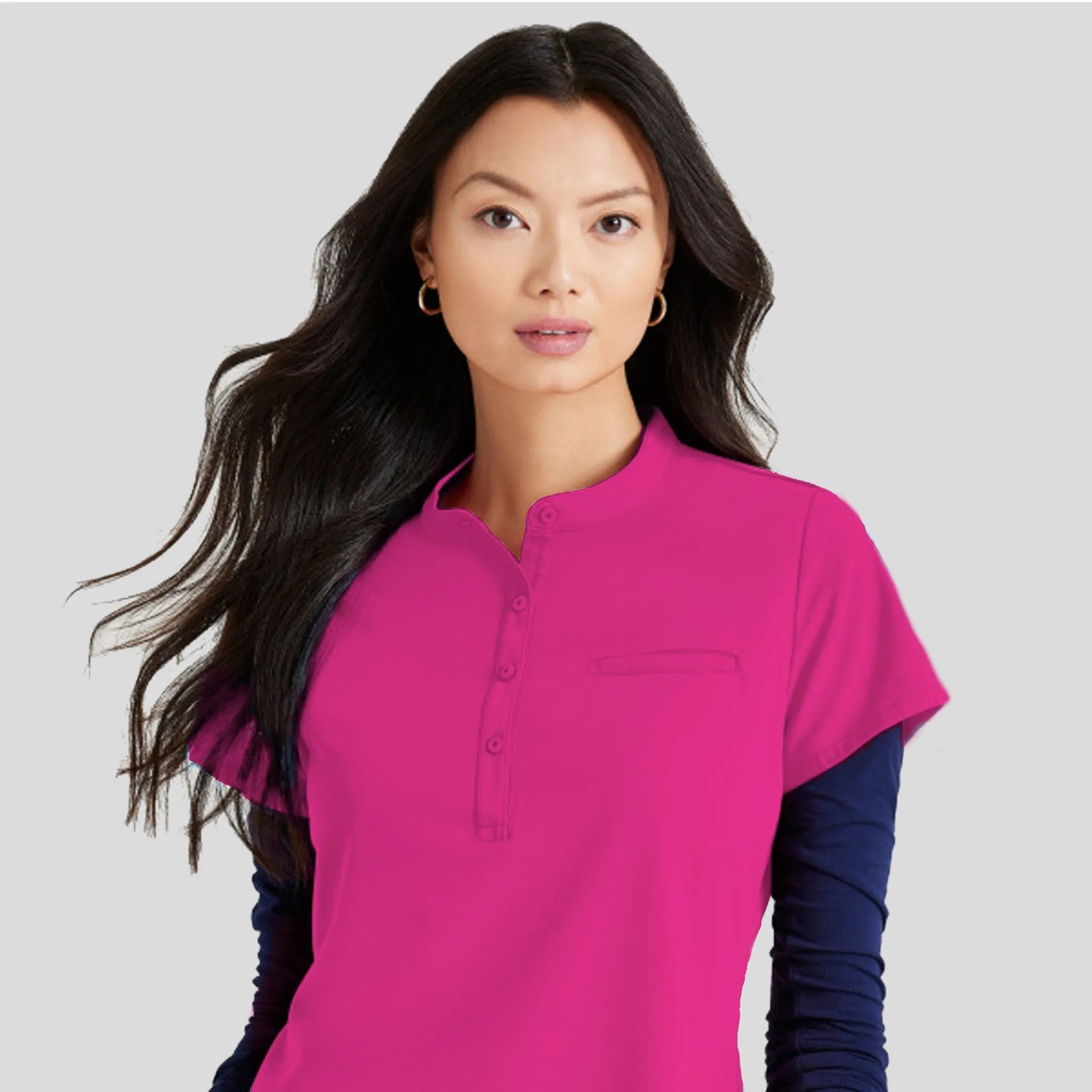 Mission Scrub Top | Magenta Rush
