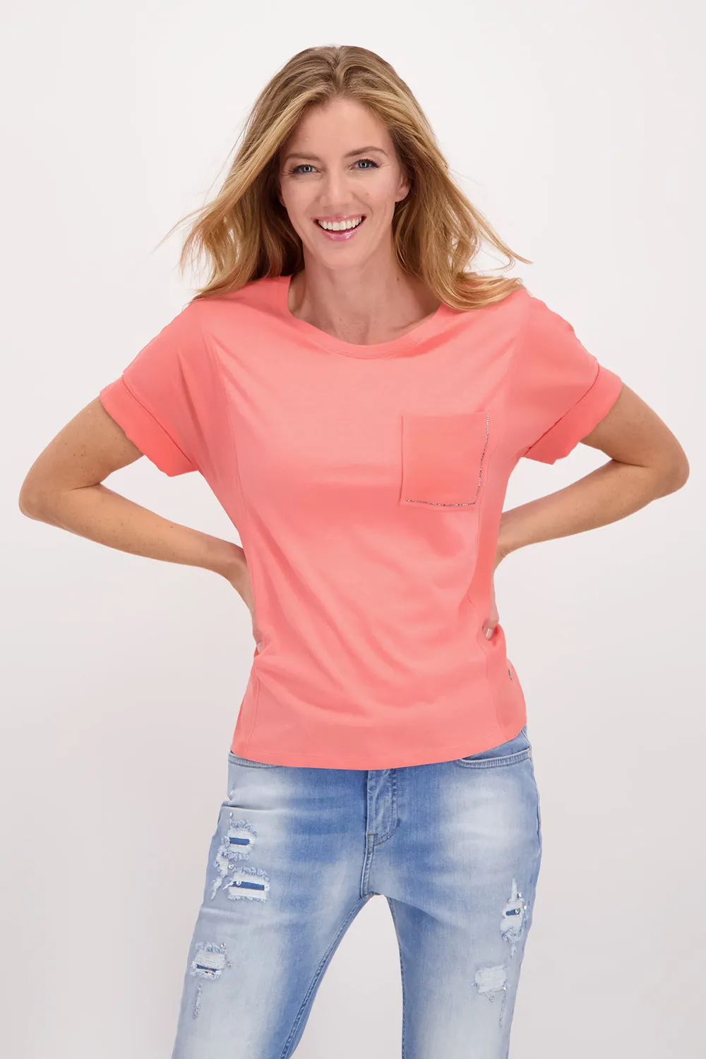 Monari T Shirt with Pocket Trims M407698